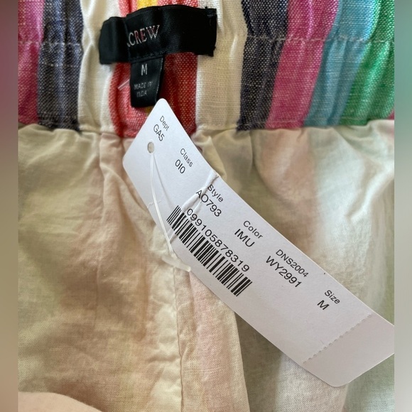 J. Crew NWT Rainbow Stripe Linen Mini Skirt - Picture 6 of 11